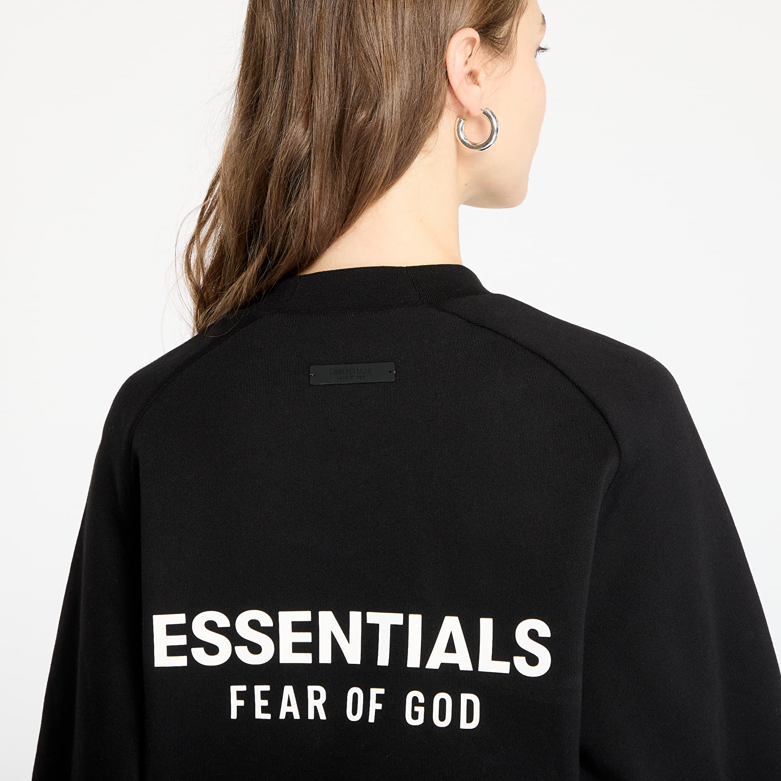 Hoodies and sweatshirts  Fear Of God ESSENTIALS Fleece Cropped Crewneck Black