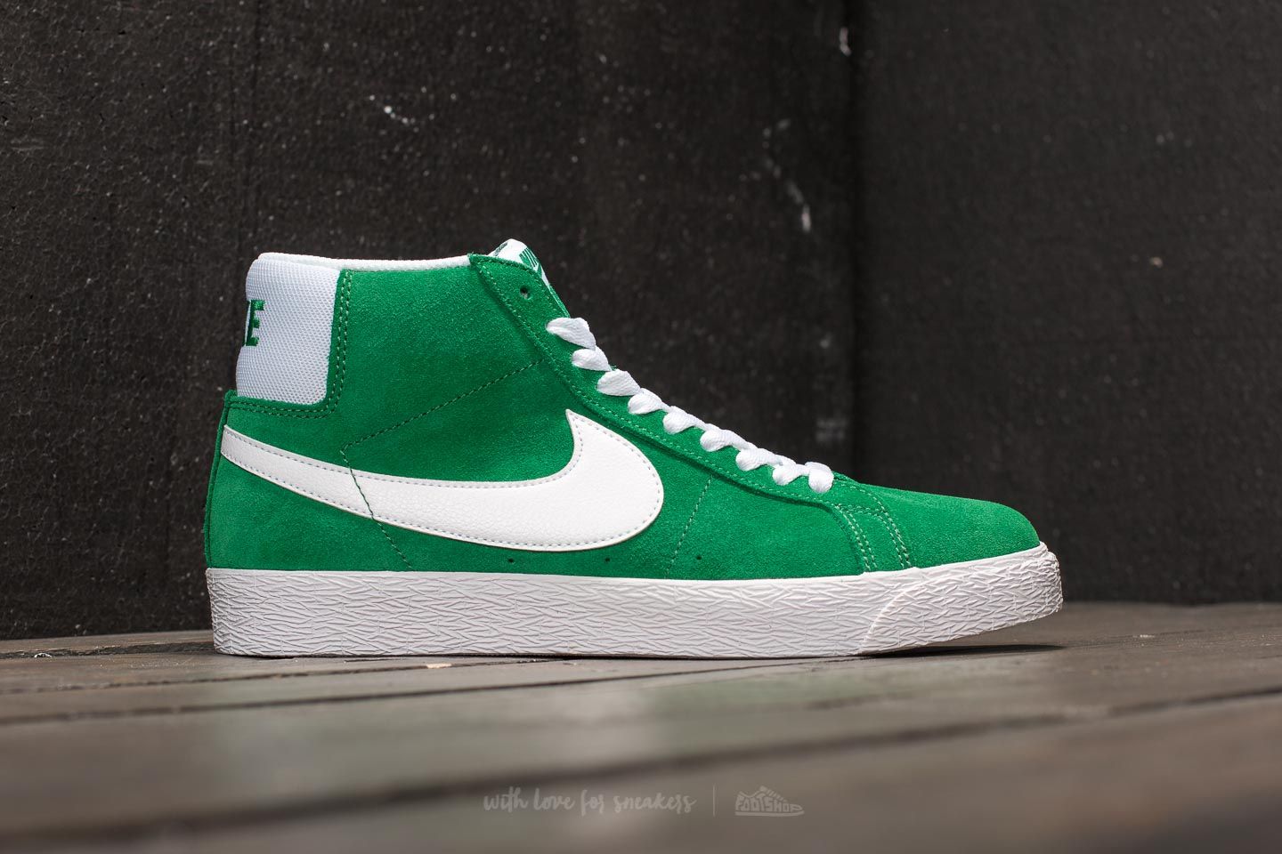 Férfi cipők Nike SB Zoom Blazer Mid Pine Green/ White