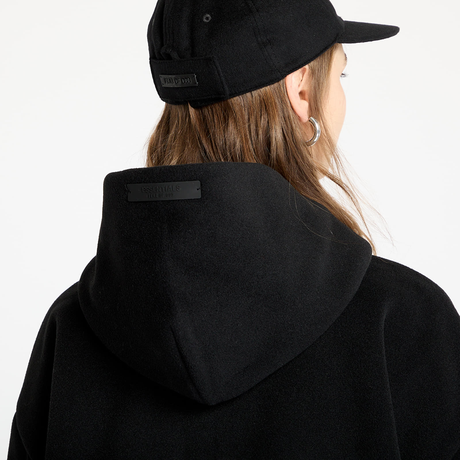 Якета Fear Of God ESSENTIALS Brushed Hooded Bomber Black