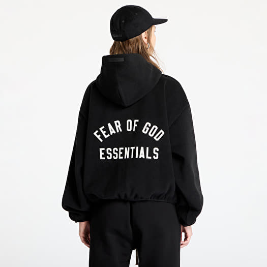 Fear Of God ESSENTIALS Brushed Hooded Bomber Black | Footshop