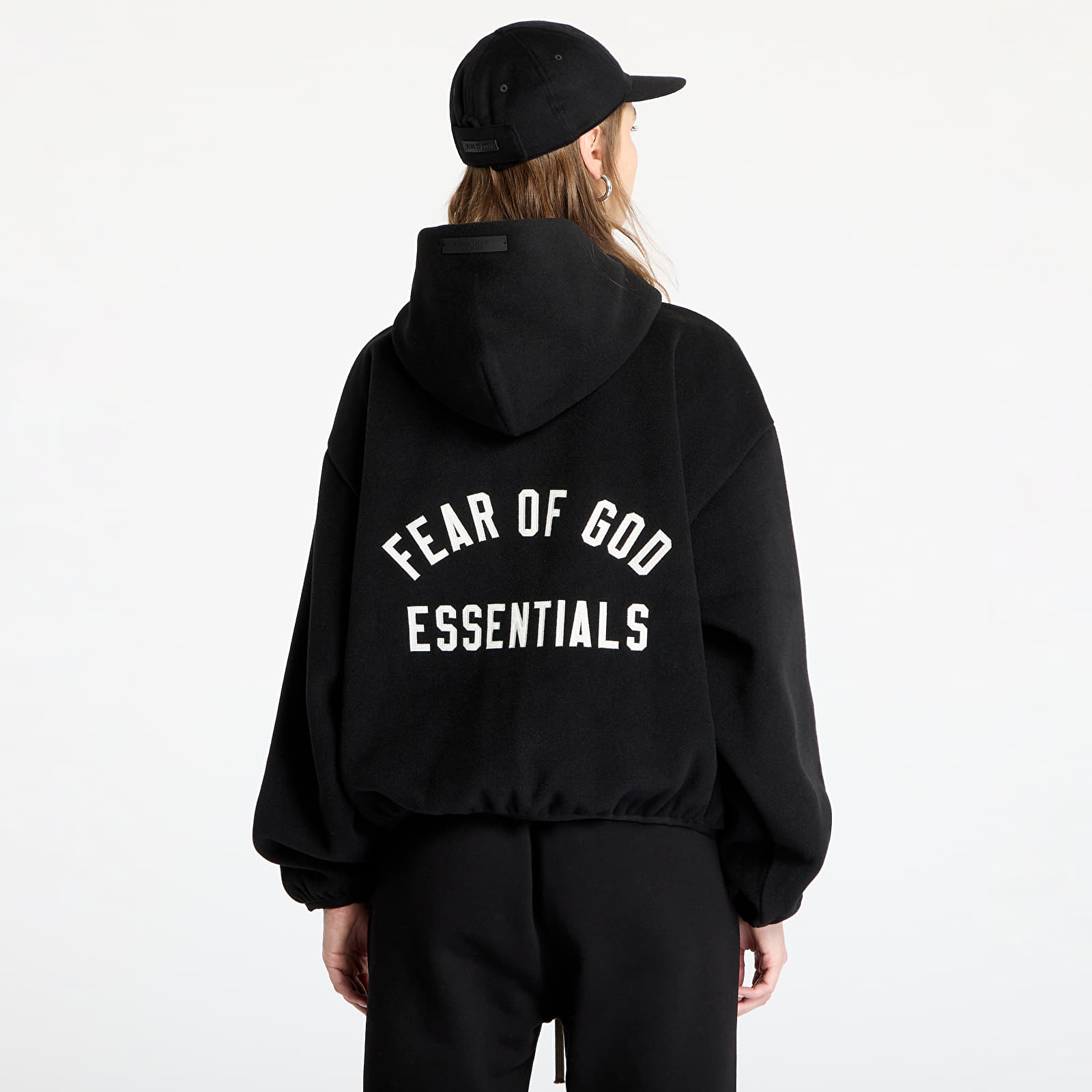 Якета Fear Of God ESSENTIALS Brushed Hooded Bomber Black