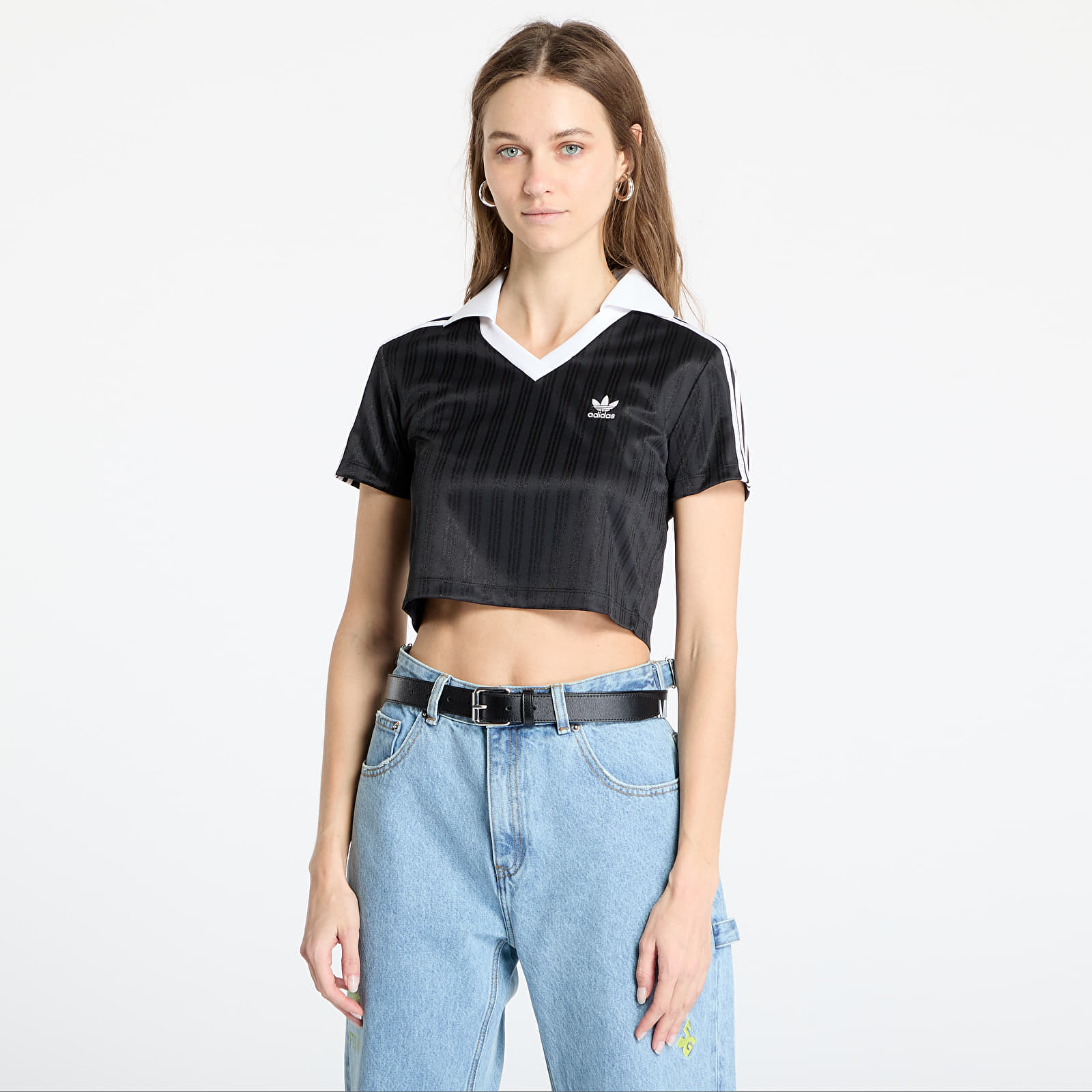 Trička adidas V-Neck Polo Black
