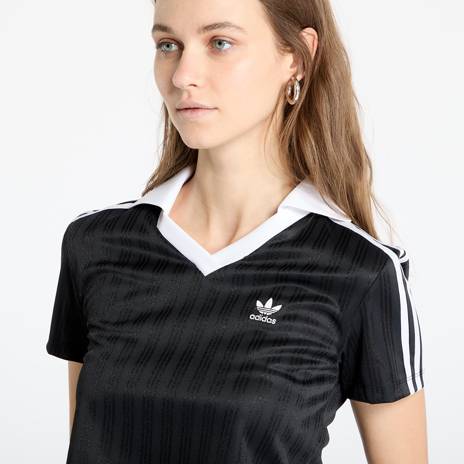 Trička adidas V-Neck Polo Black