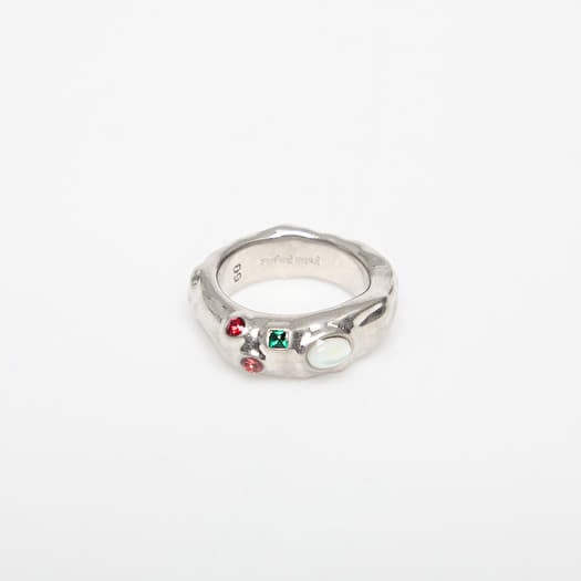 Palm Angels Oval Melted Strass Ring Silver/ Multicolor