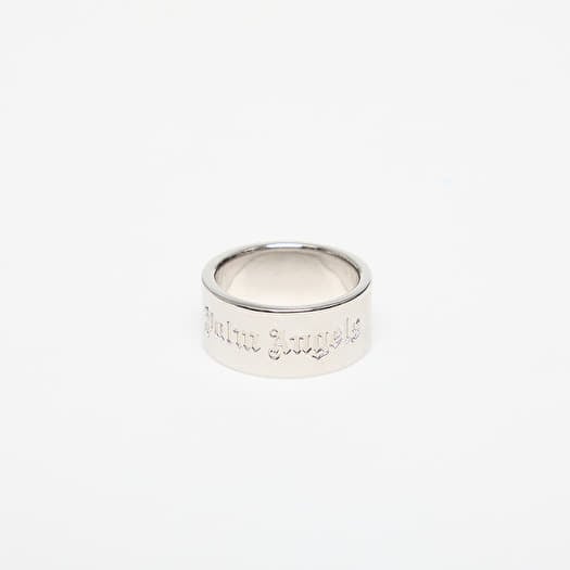Palm Angels Classic Logo Band Ring Silver/ Silver