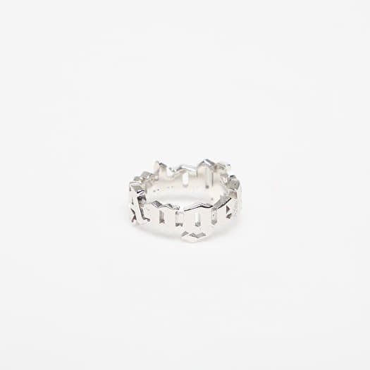 Palm Angels Classic Logo Rounded Ring Silver/ Silver