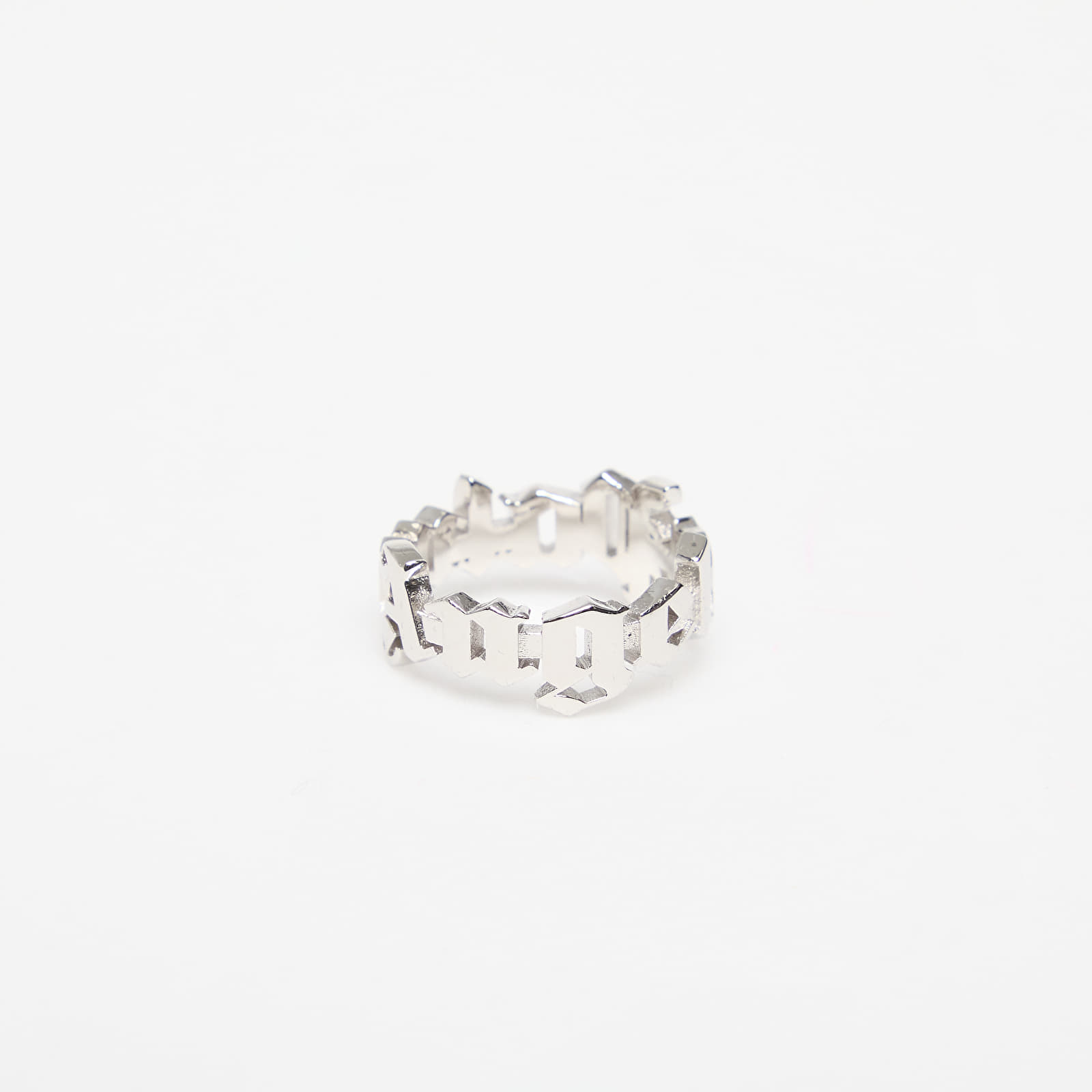 Rings Palm Angels Classic Logo Rounded Ring Silver/ Silver