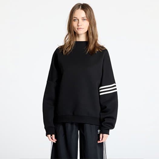 adidas Neuclassics Oversized Mock Neck Sweatshirt Black/ Cream White