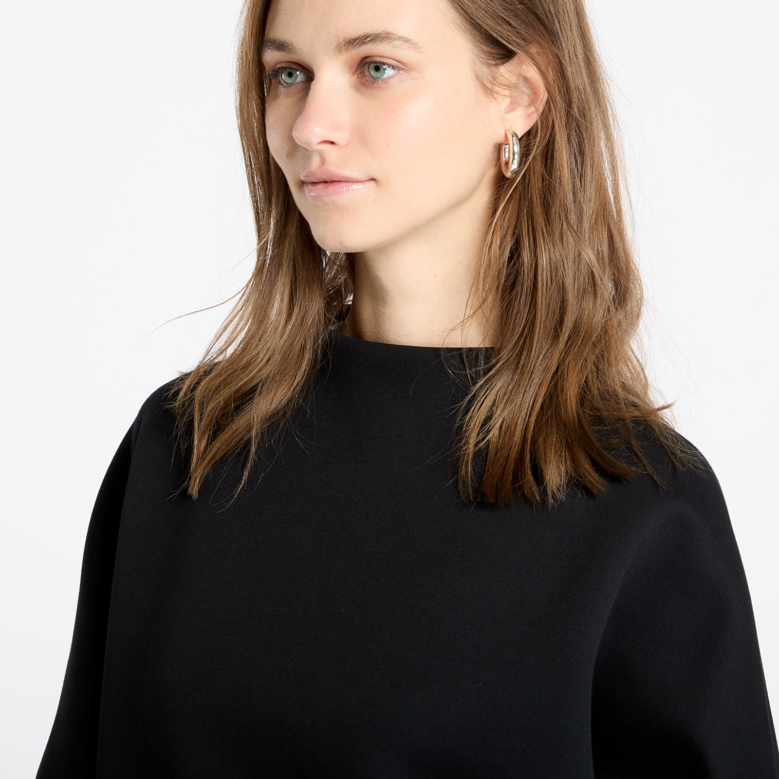 Kapucnis pulóverek és pulcsik adidas Neuclassics Oversized Mock Neck Sweatshirt Black/ Cream White