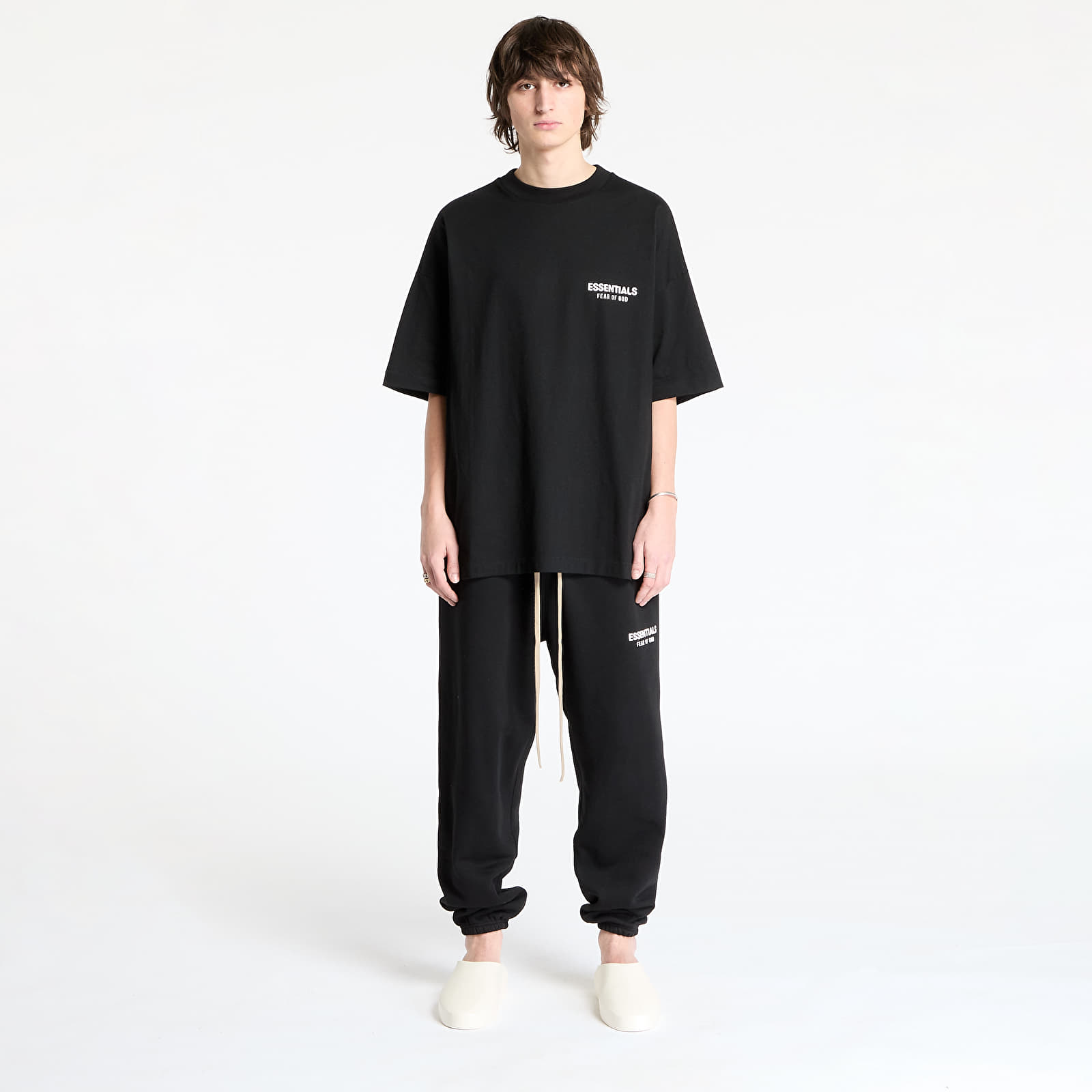 Magliette Fear Of God ESSENTIALS Jersey Crewneck T-Shirt Black