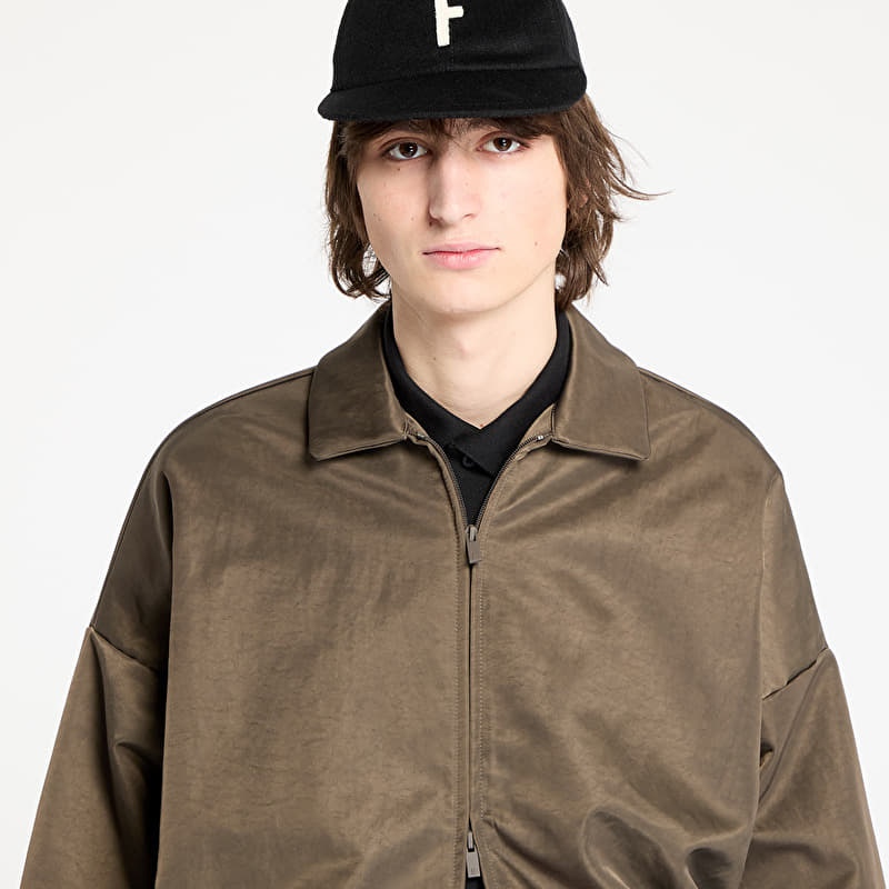 Fear Of God ESSENTIALS Textured Nylon Trench Coat Brown | Footshop
