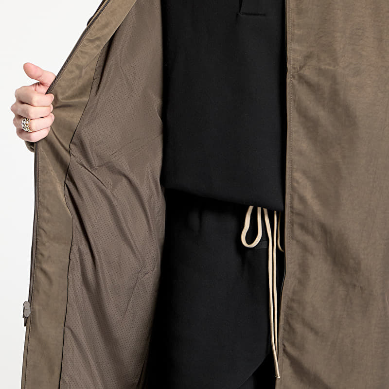 Fear Of God ESSENTIALS Textured Nylon Trench Coat Brown | Footshop