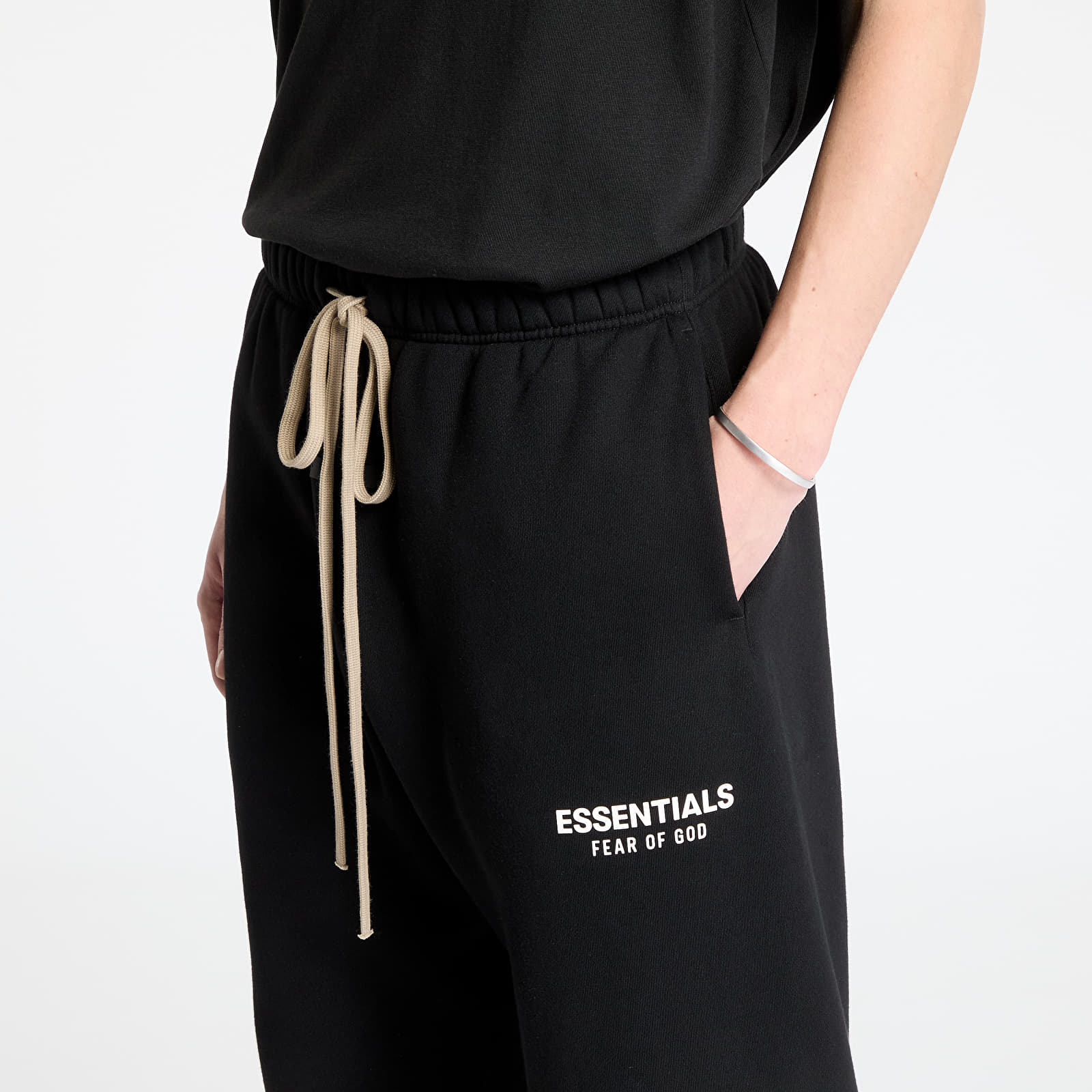 Jogger Pants Fear Of God ESSENTIALS Fleece Essential Sweatpant Black Footshop