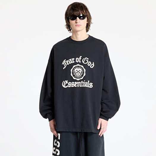 T-shirt Fear Of God ESSENTIALS Heavy Longsleeve Tee Black