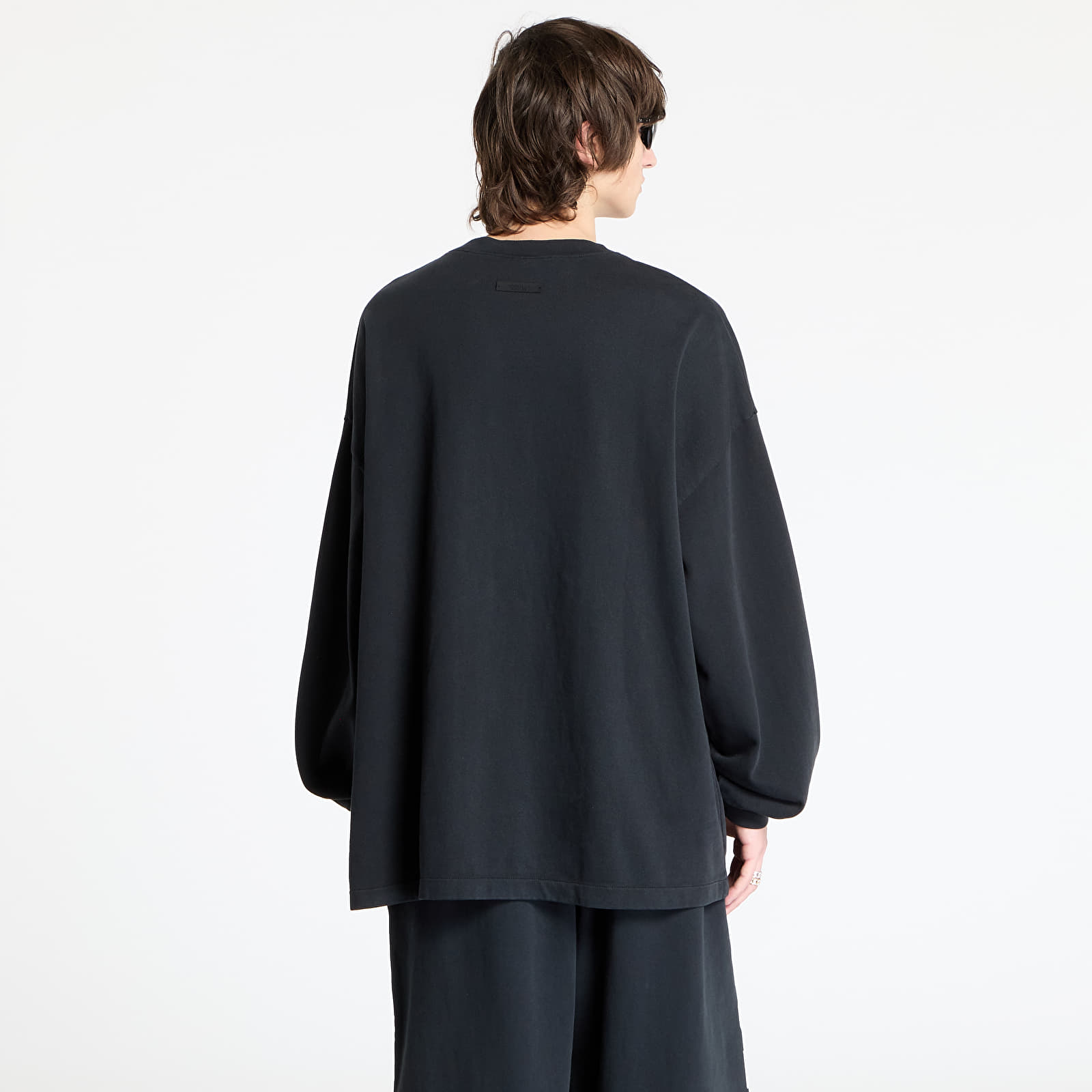 Pólók Fear Of God ESSENTIALS Heavy Longsleeve Tee Black