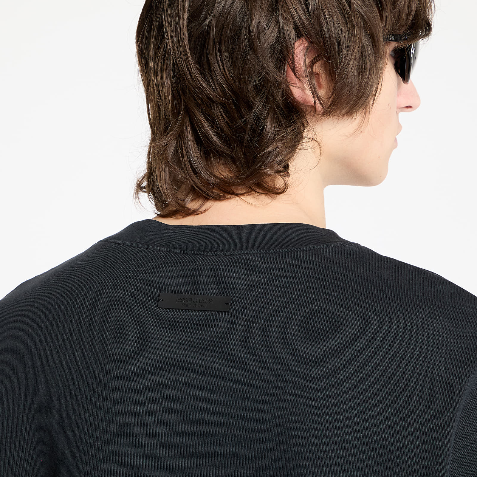 Pólók Fear Of God ESSENTIALS Heavy Longsleeve Tee Black