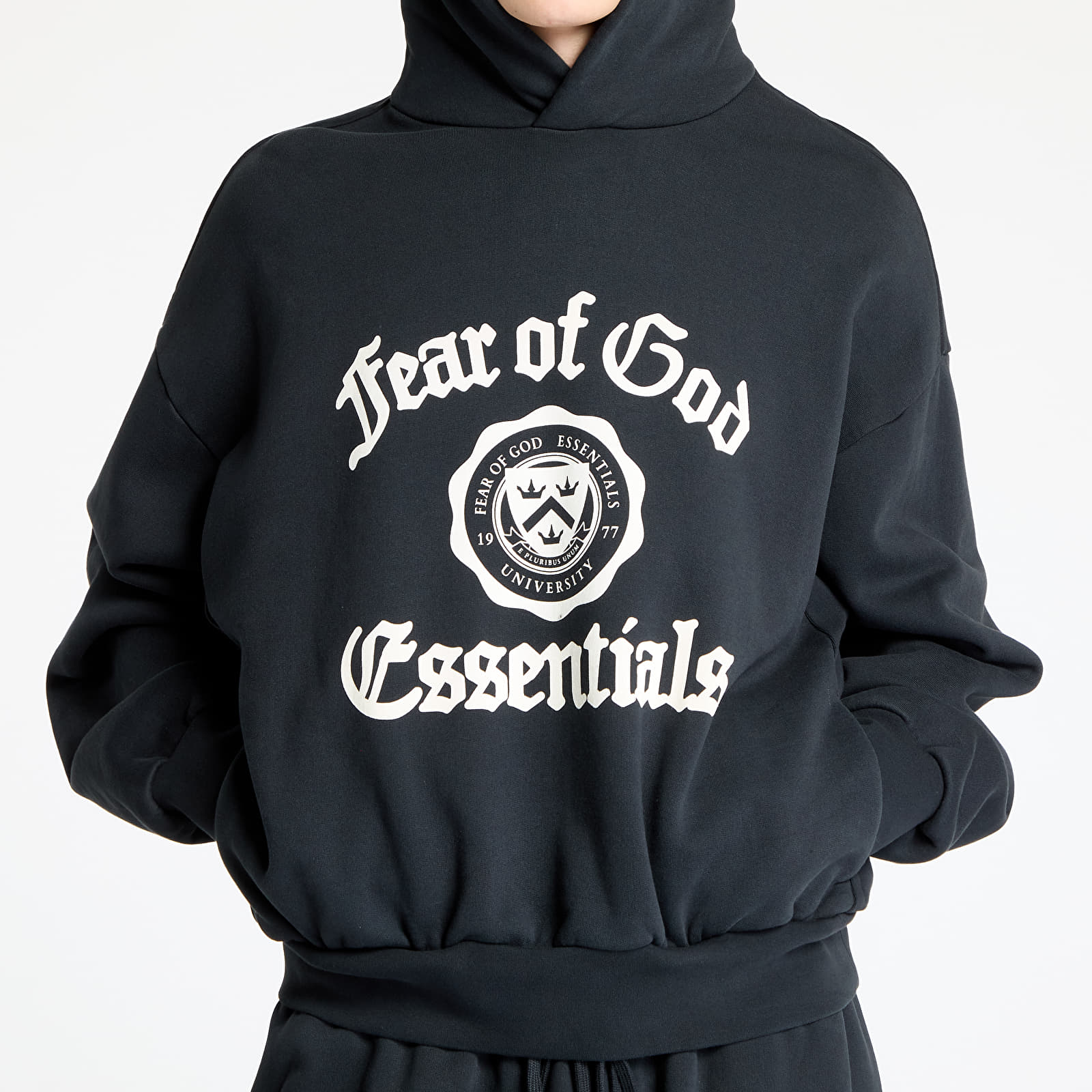 Hoodies and sweatshirts  Fear Of God ESSENTIALS Heavy Fleece Vintage Shrunken Hoodie Black