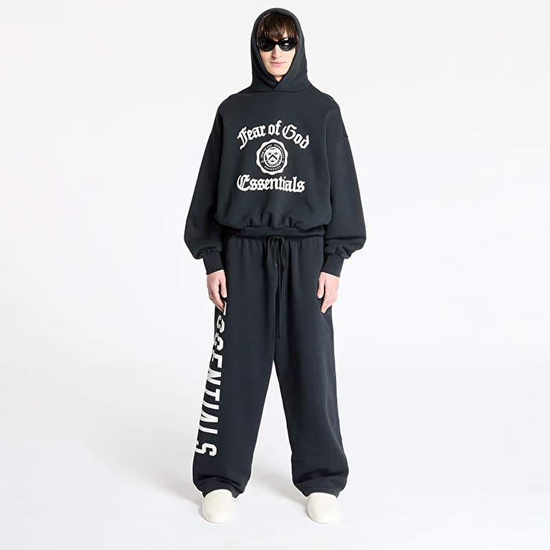 Fear Of God ESSENTIALS Heavy Fleece Vintage Shrunken Hoodie Black