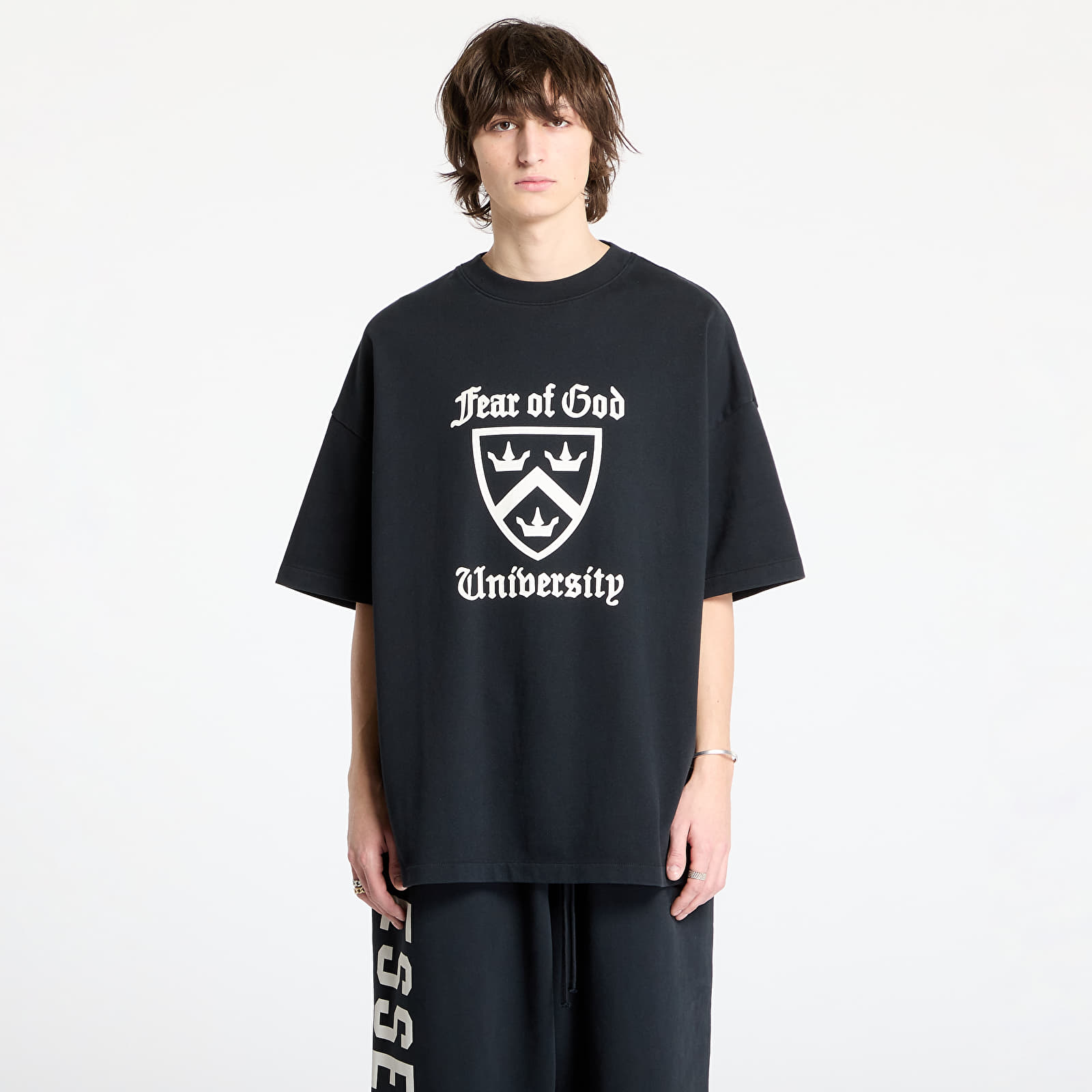 Pólók Fear Of God ESSENTIALS Heavy Crewneck Tee Black
