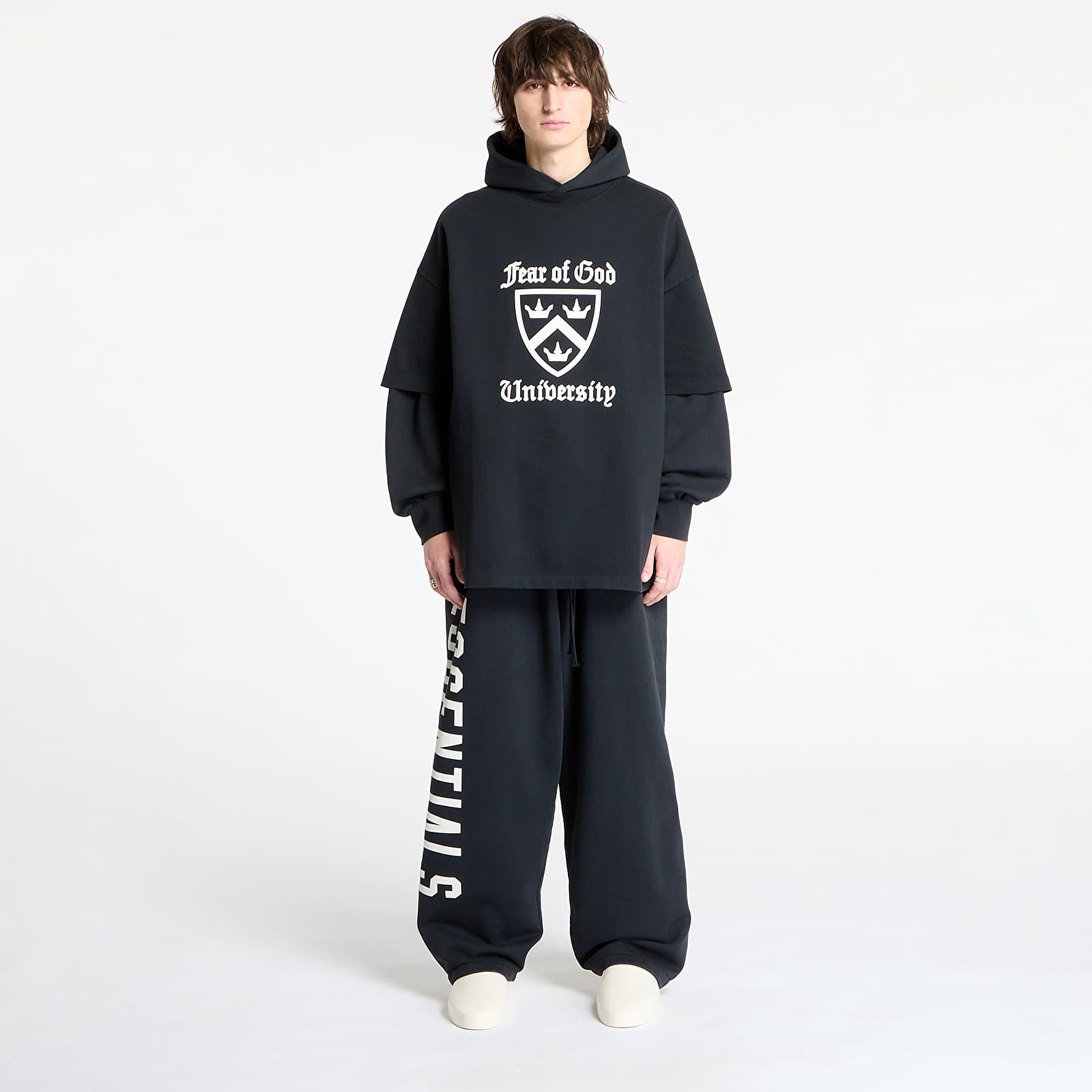 Pólók Fear Of God ESSENTIALS Heavy Crewneck Tee Black