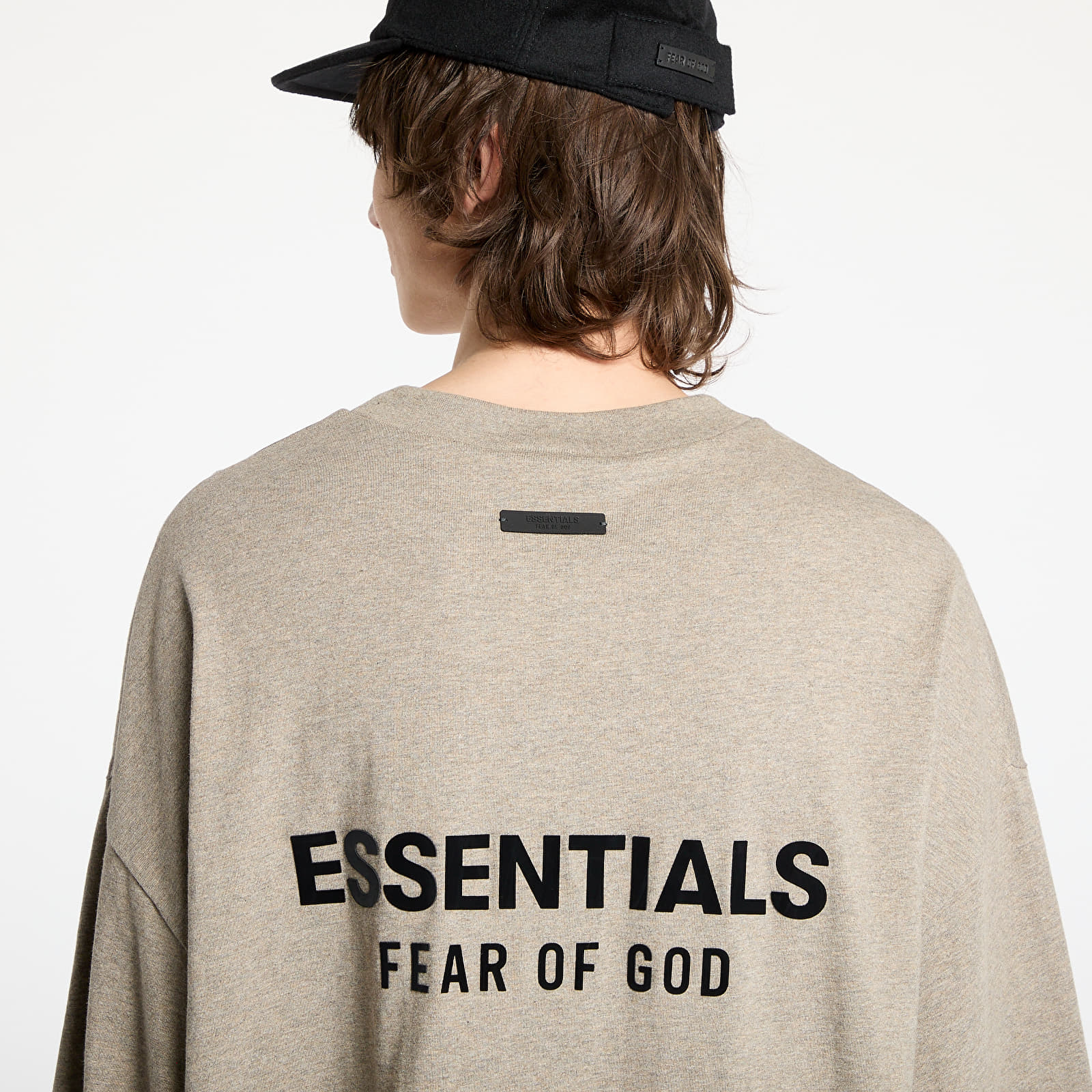 T-Shirts Fear Of God ESSENTIALS Jersey Long Sleeve T-Shirt Heather Gray