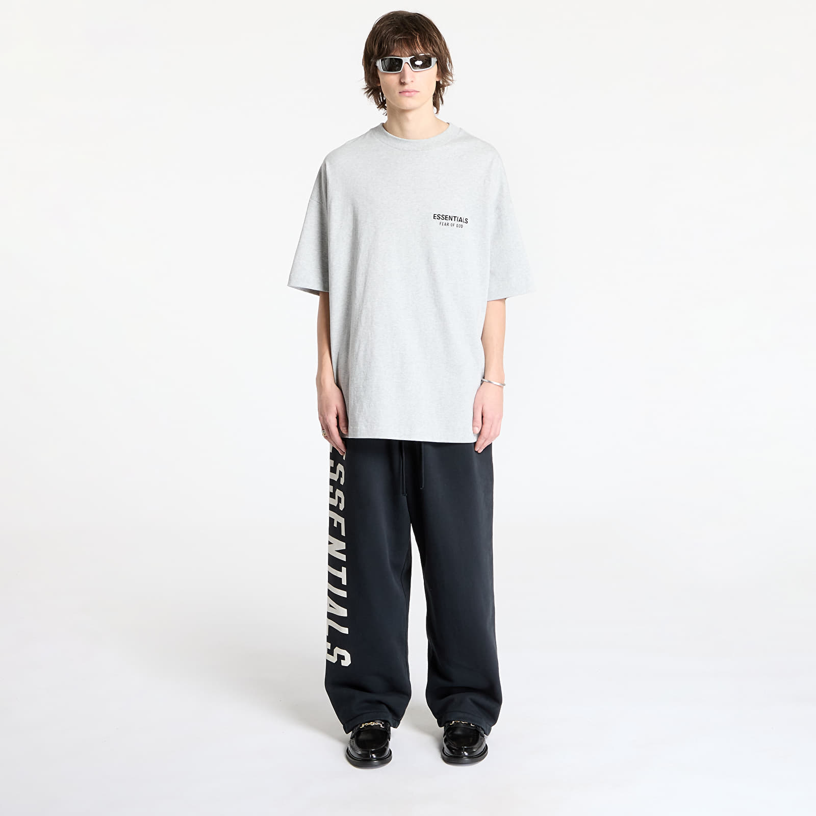 Koszulki Fear Of God ESSENTIALS Jersey Crewneck T-Shirt Light Heather Gray