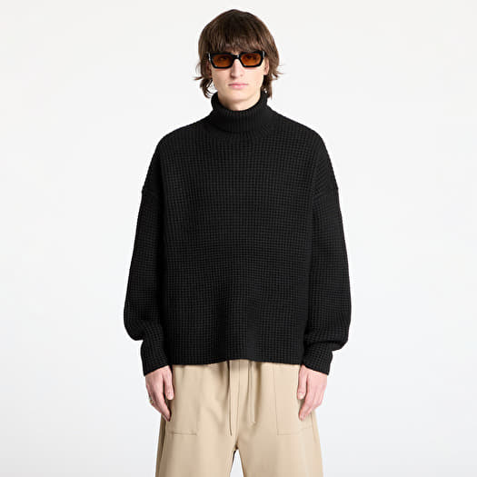 Fear Of God ESSENTIALS Heavy Waffle Turtleneck Black | Footshop