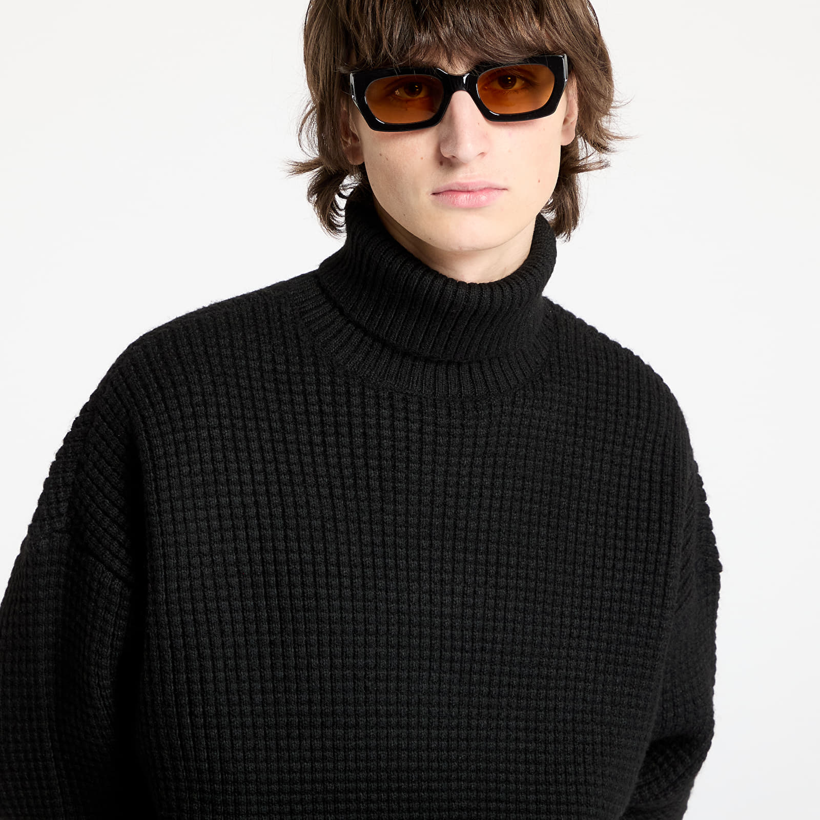 Gensere Fear Of God ESSENTIALS Heavy Waffle Turtleneck Black