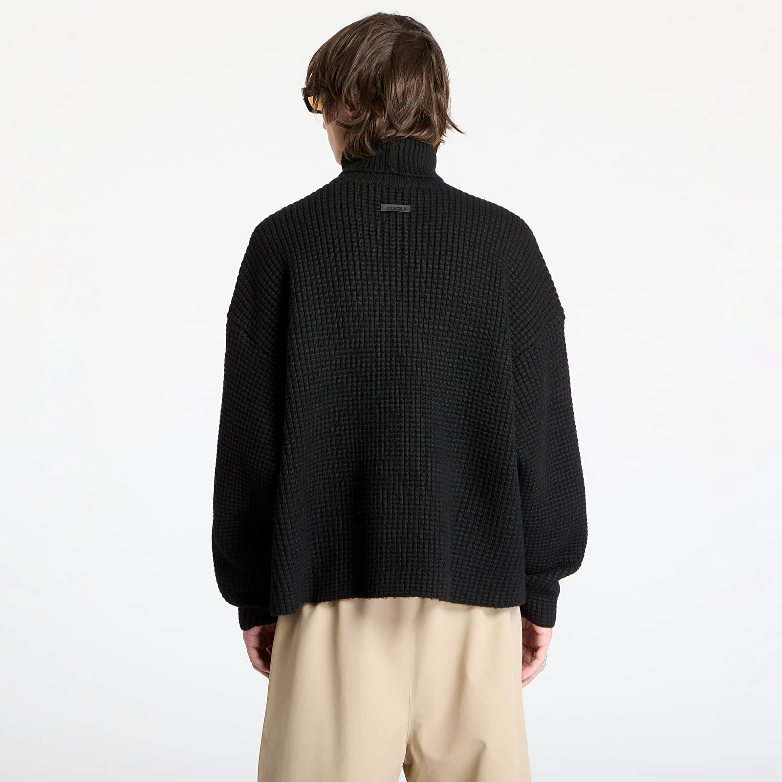 Gensere Fear Of God ESSENTIALS Heavy Waffle Turtleneck Black