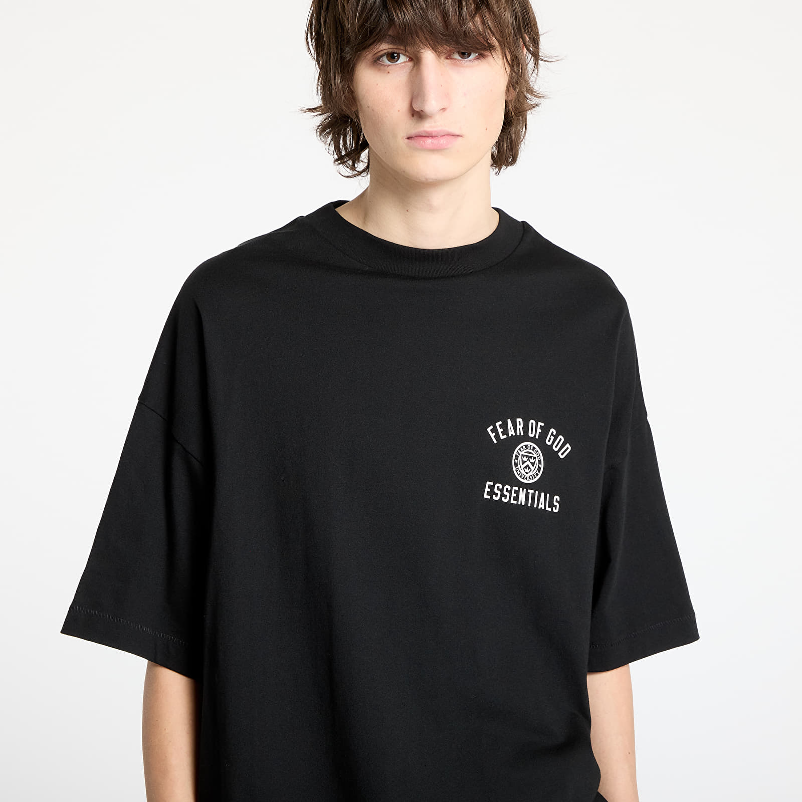 T-Shirts Fear Of God ESSENTIALS Jersey Crewneck Tee Black