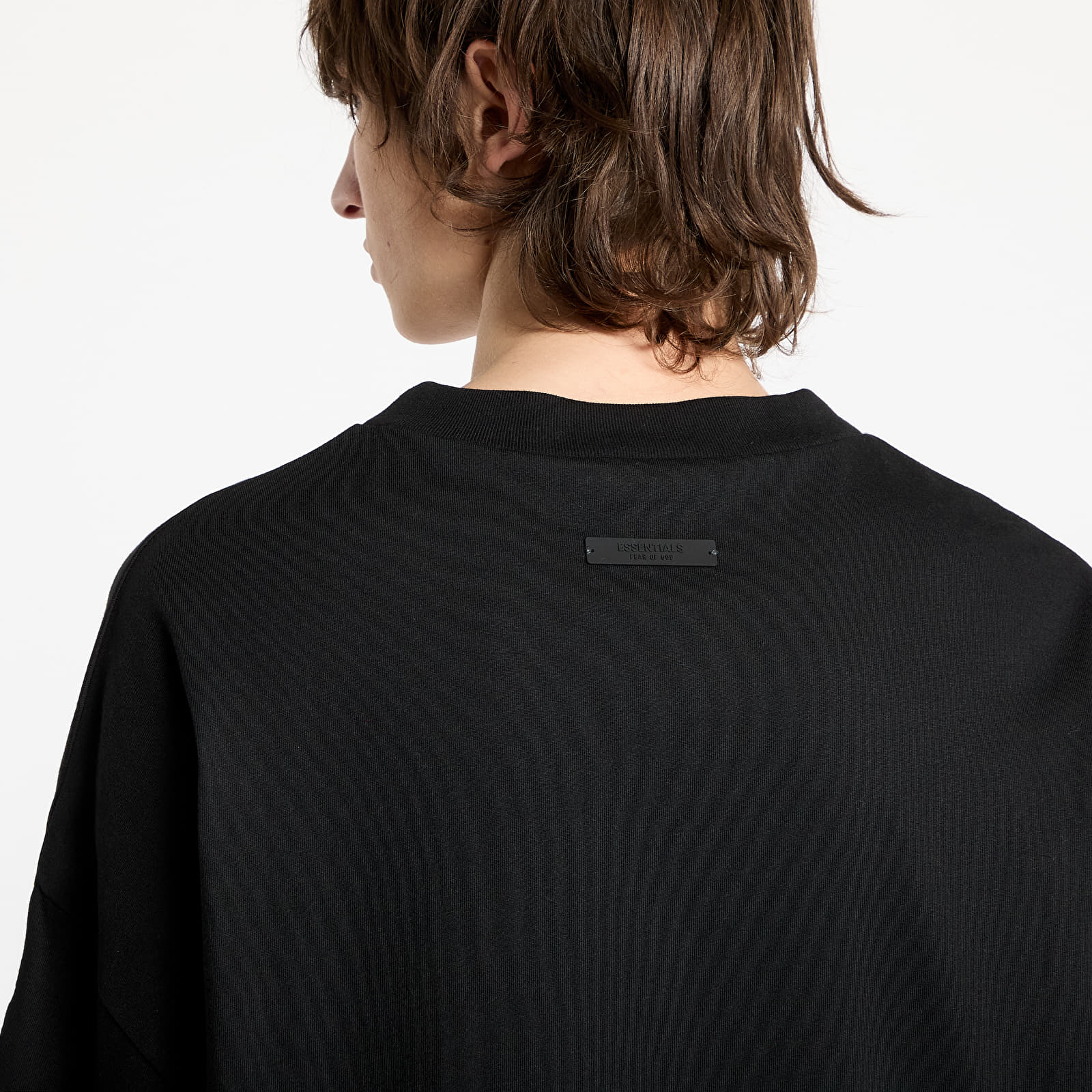 Pólók Fear Of God ESSENTIALS Jersey Long Sleeve Tee Black