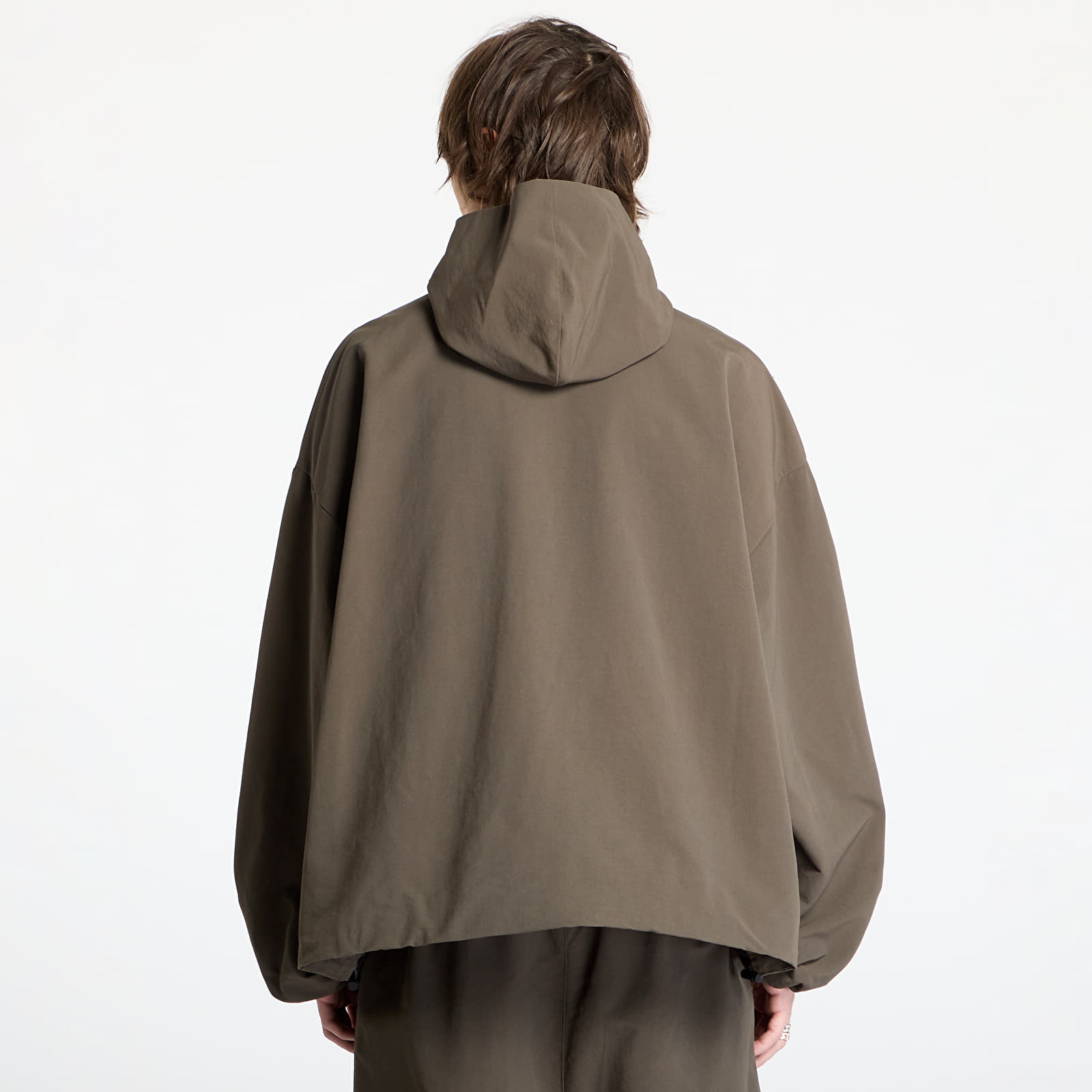 Geci Fear Of God ESSENTIALS Military Nylon Hooded Anorak Brown