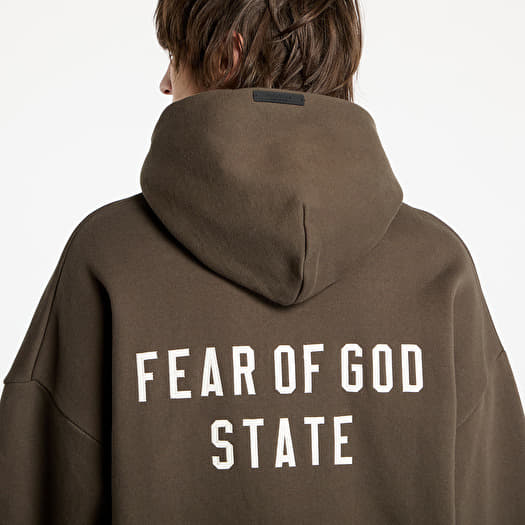 国内発送☆FEAR OF GOD☆HEAVY FLEECE FULLZIP HOODIE/BROWN Fear Of God ESSENTIALS Heavy Fleece Full Zip Hoodie (Brown