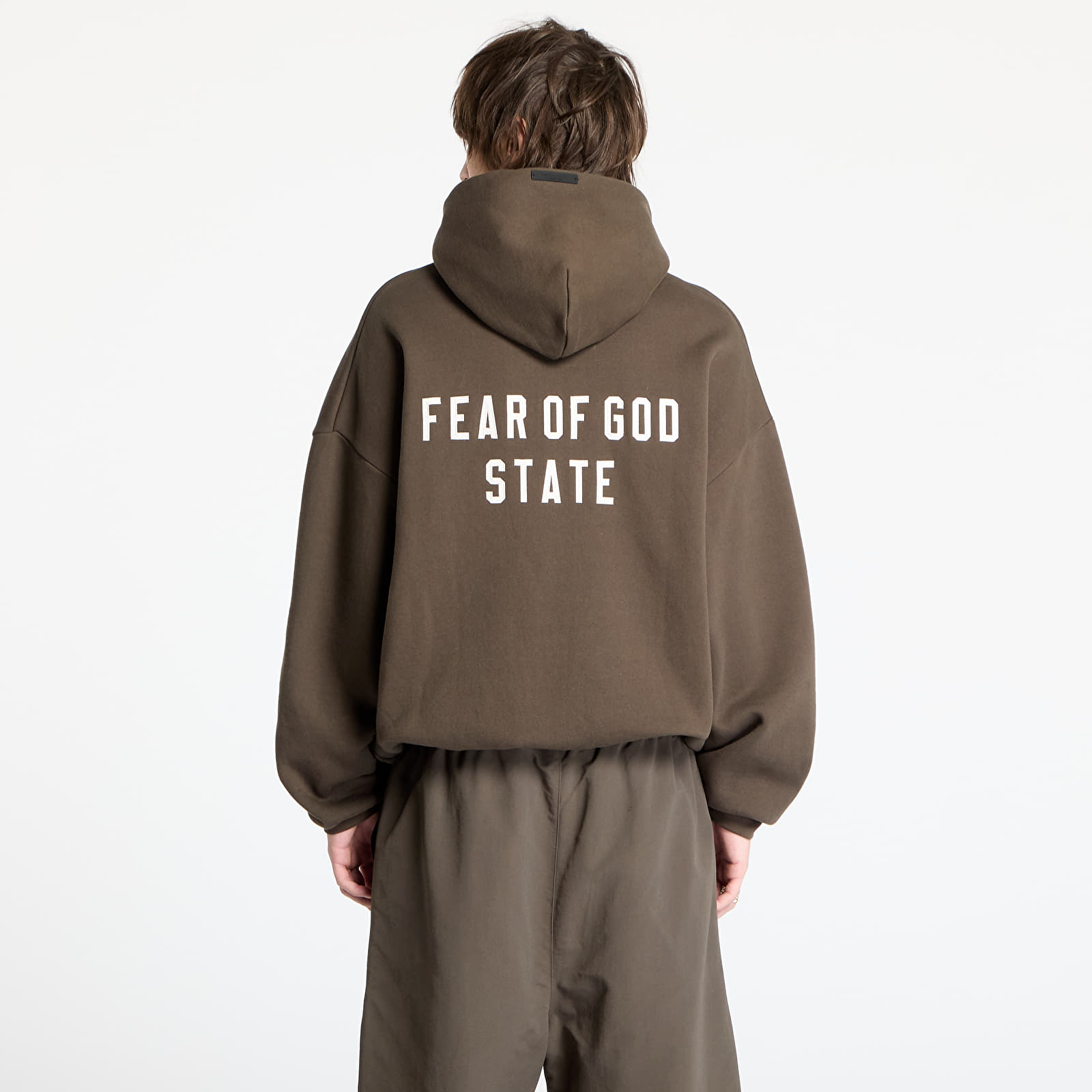 Hanorace Fear Of God ESSENTIALS Heavy Fleece Fullzip Hoodie Brown