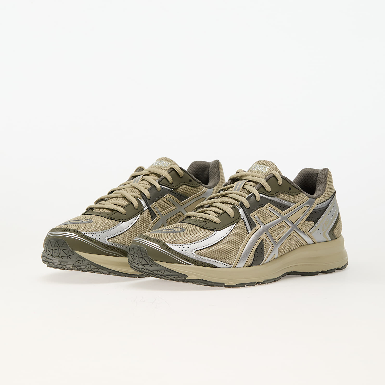 Férfi cipők Asics Jog 100S Khaki/ Pure Silver