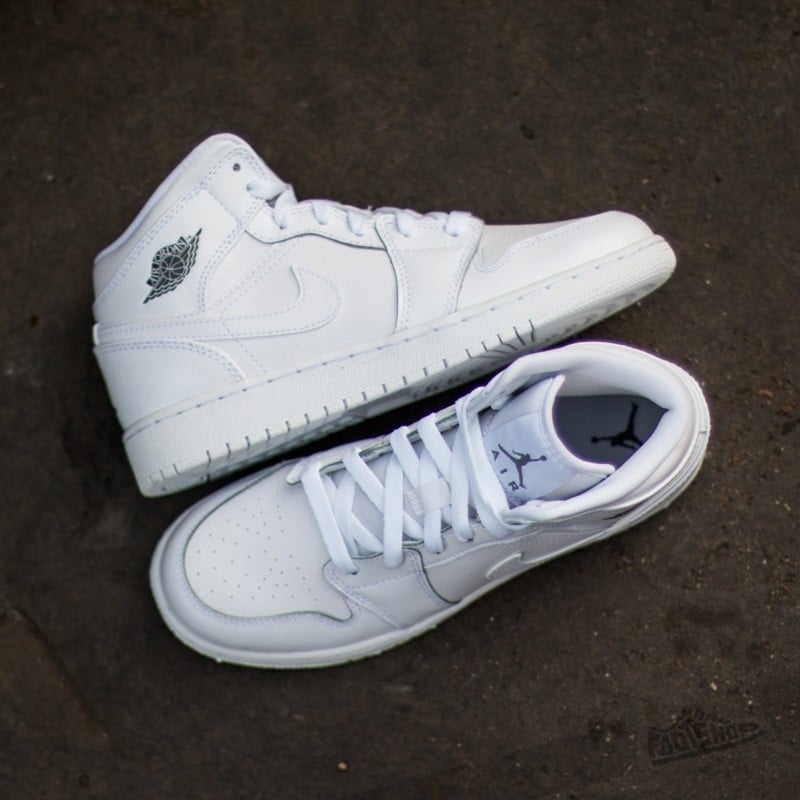 Men's shoes Air Jordan 1 Mid White/Cool Grey-White
