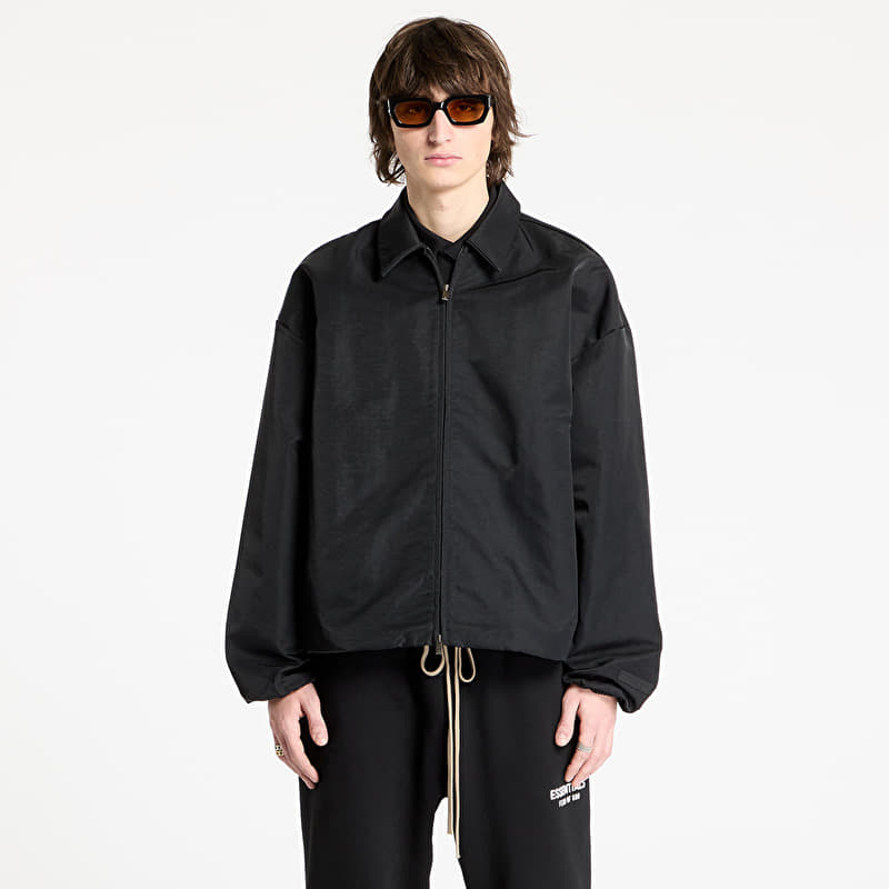 未使用Fear of God ESSENTIALS ドローストリング ジャケット Fear Of God ESSENTIALS Textured Nylon Trucker Jacket Black | Footshop