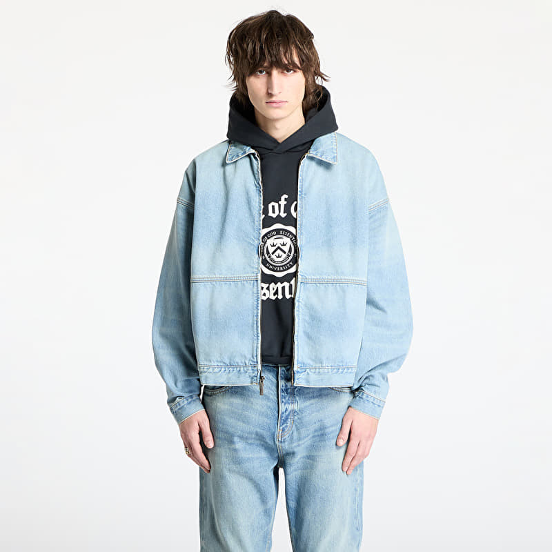 Fear Of God ESSENTIALS Denim Trucker Jacket Vintage Blue | Footshop