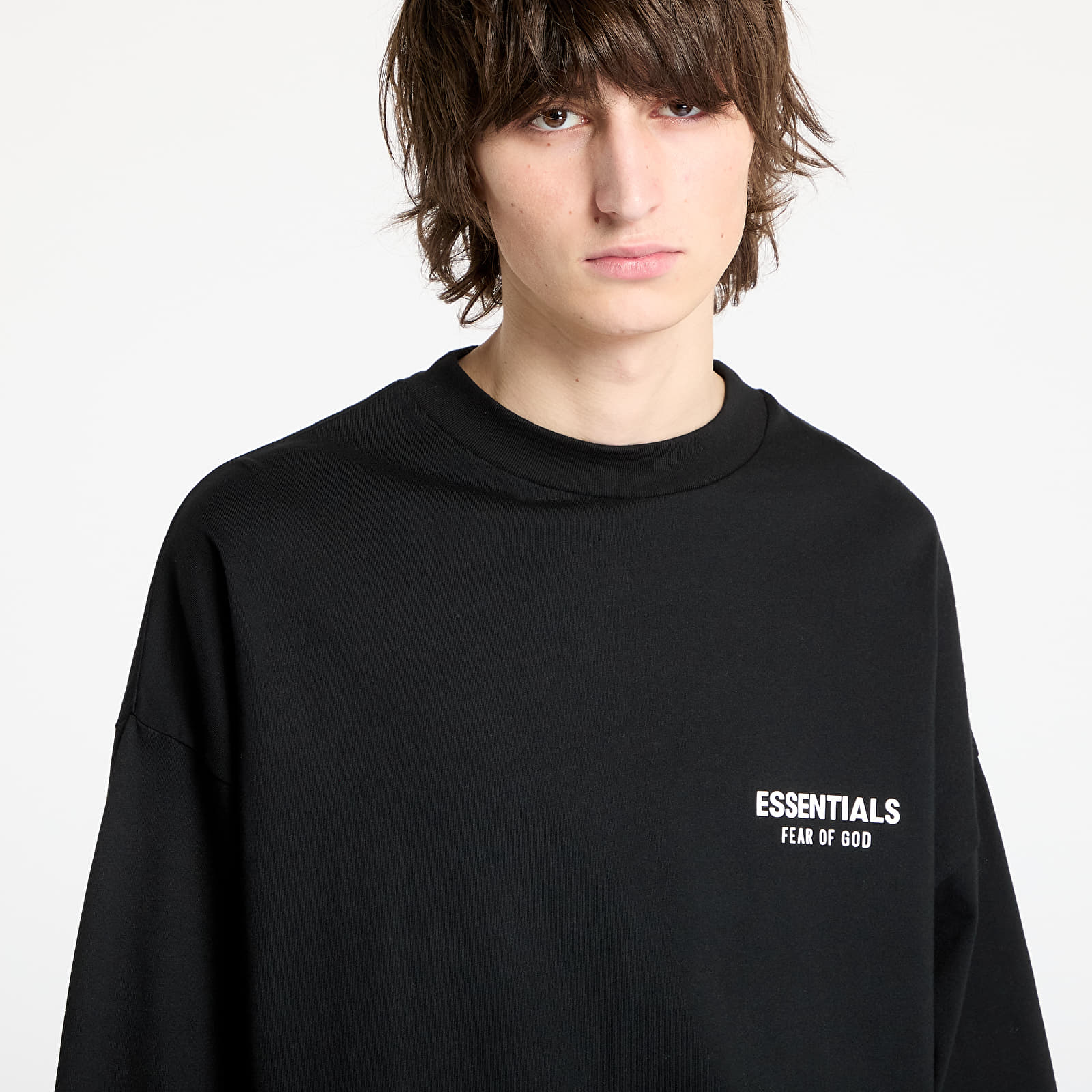 T-shirts Fear Of God ESSENTIALS Jersey Long Sleeve T-Shirt Black