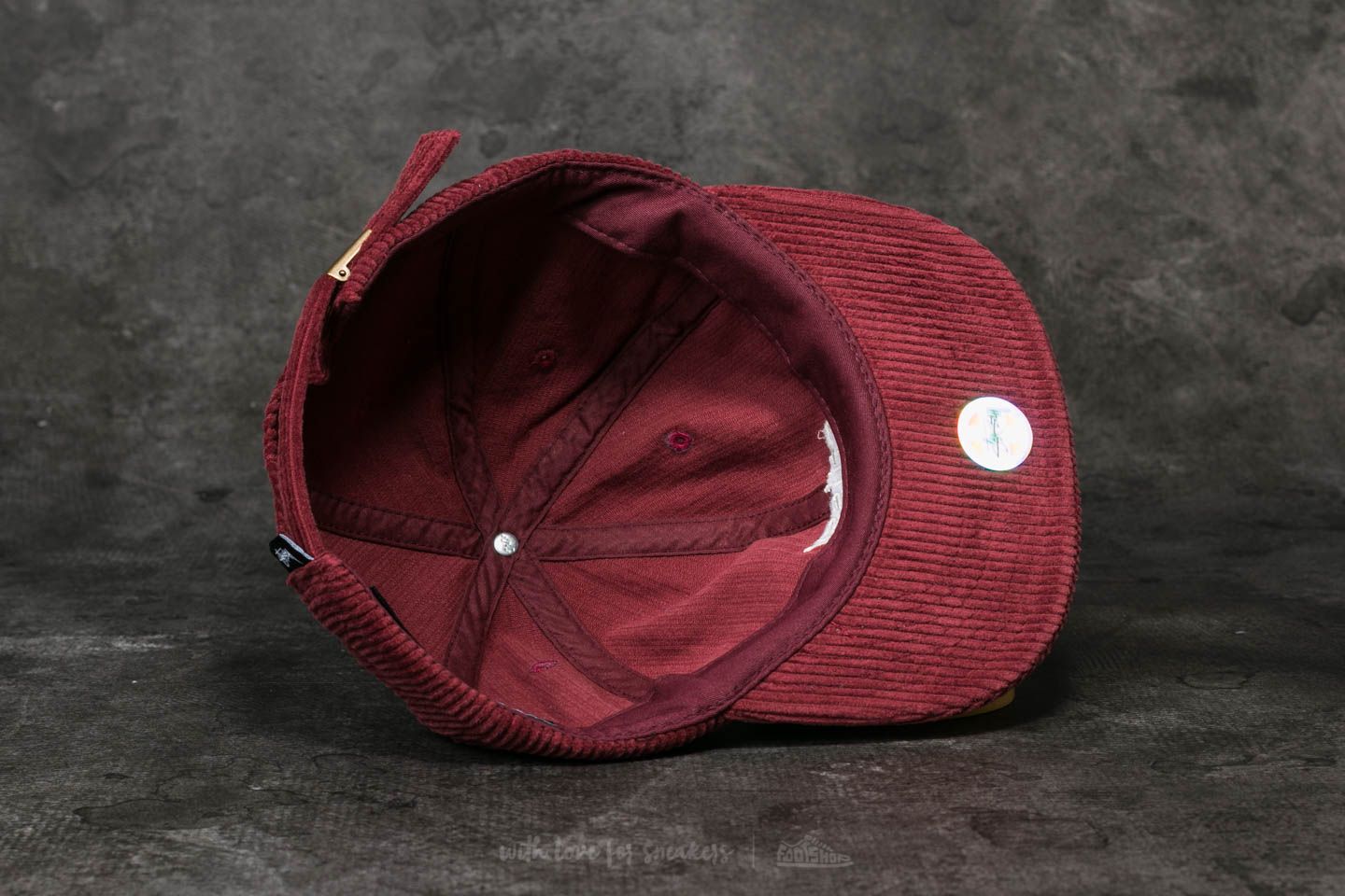 Caps Stüssy Cord Strapback Cap Burgundy