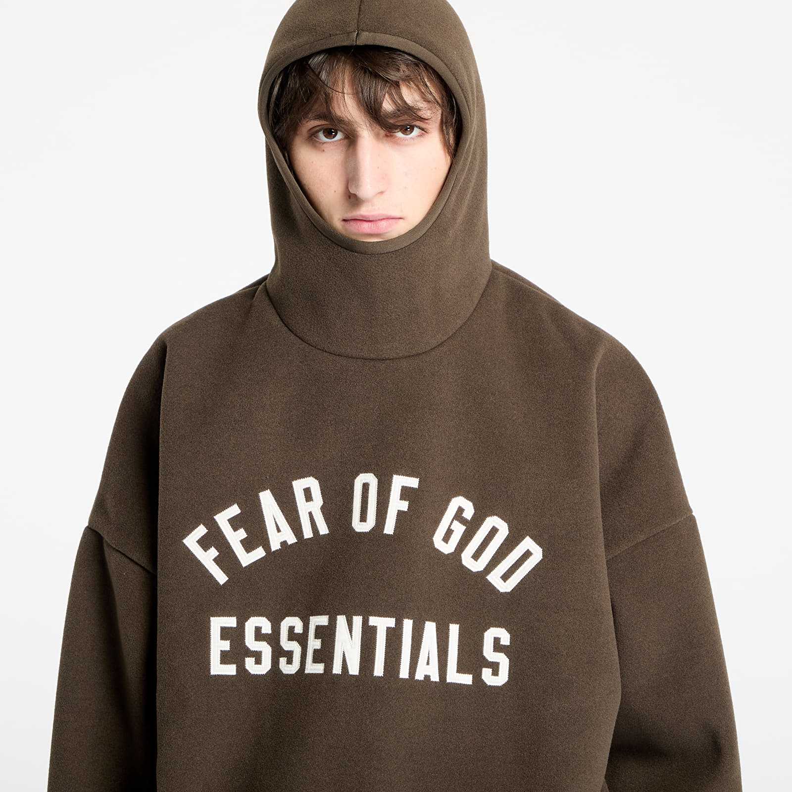 Sweatjacken und Sweatshirts Fear Of God ESSENTIALS Brushed Hoodie Brown