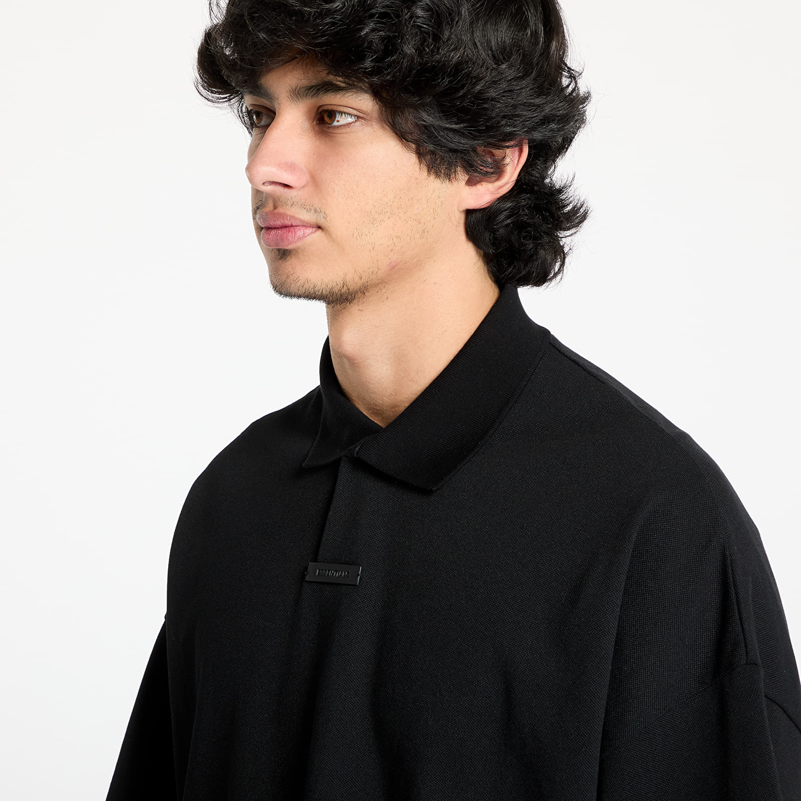 Tričká Fear Of God ESSENTIALS Pique Polo Black