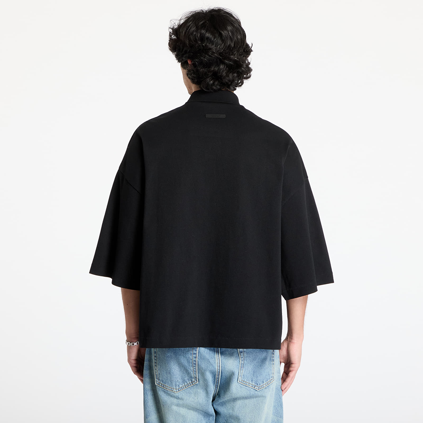 Tričká Fear Of God ESSENTIALS Pique Polo Black