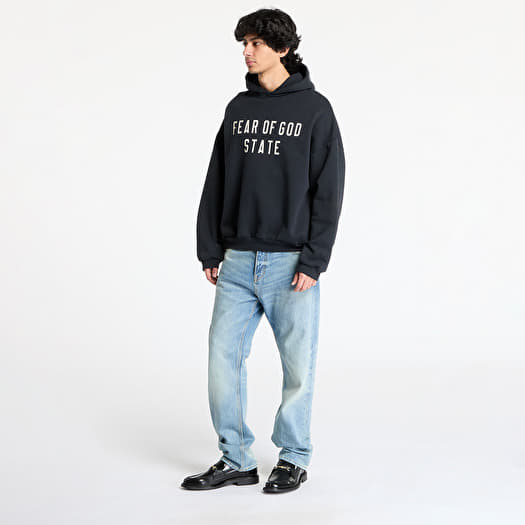 Bluzy Fear Of God ESSENTIALS Heavy Fleece Hoodie Black