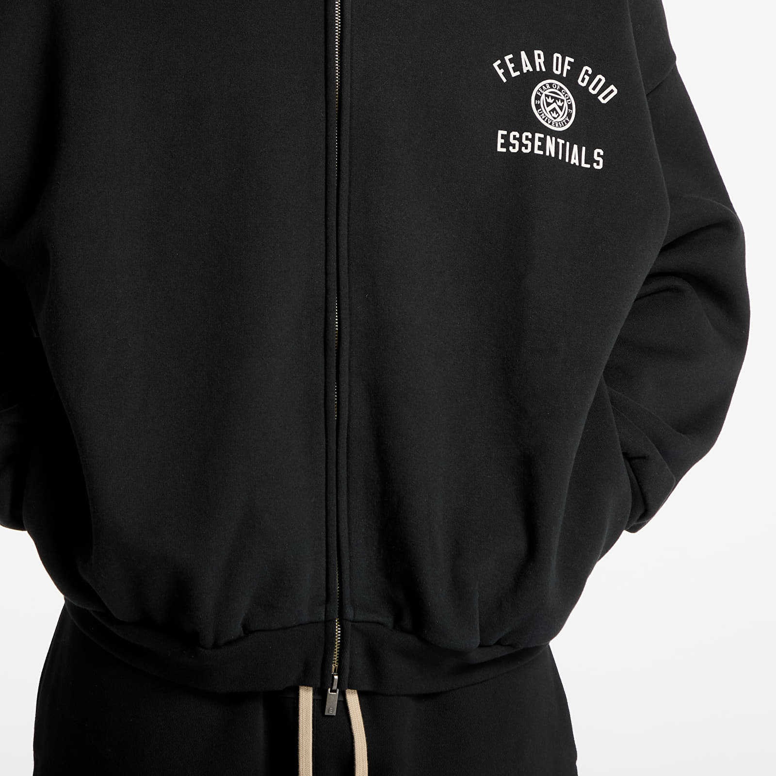 Felpe Fear Of God ESSENTIALS Heavy Fleece Fullzip Hoodie Black