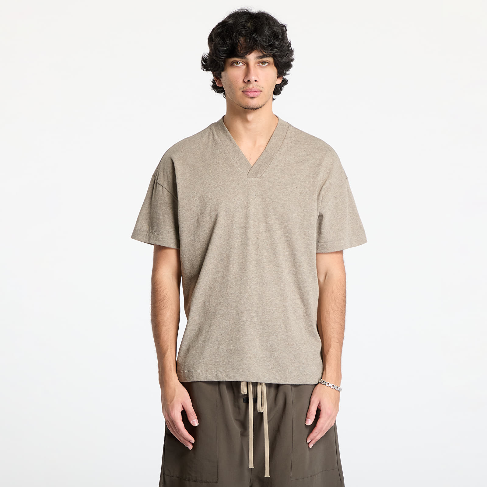 T-Shirts Fear Of God ESSENTIALS 3-Pack Essential V-Neck T-Shirt Heather Gray
