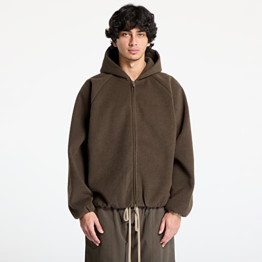 Fear Of God ESSENTIALS Brushed Hooded Bomber Brown