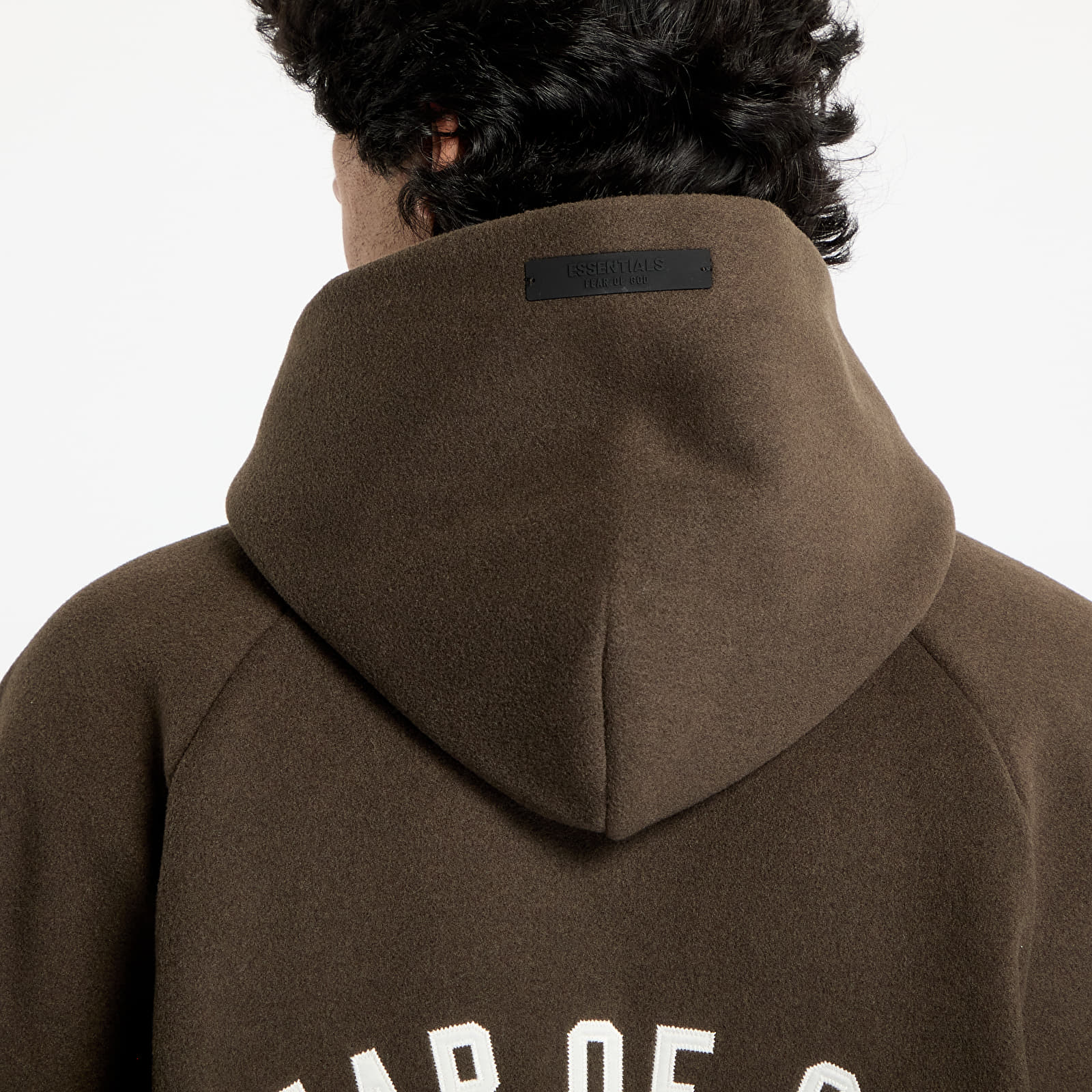 Jacken Fear Of God ESSENTIALS Brushed Hooded Bomber Brown