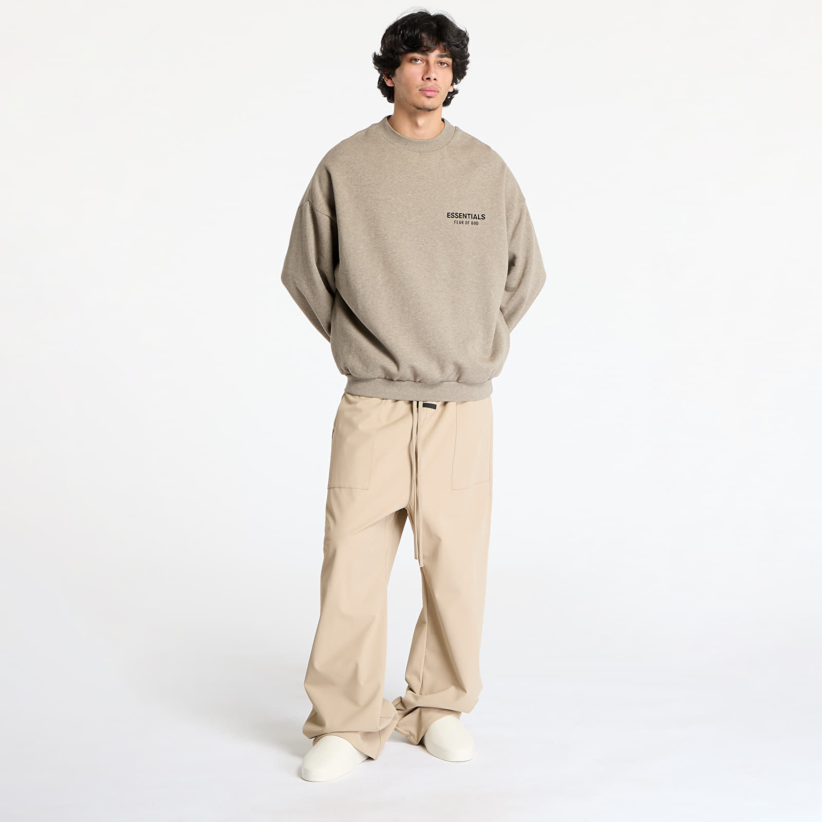 Bluzy Fear Of God ESSENTIALS Fleece Crewneck Heather Gray