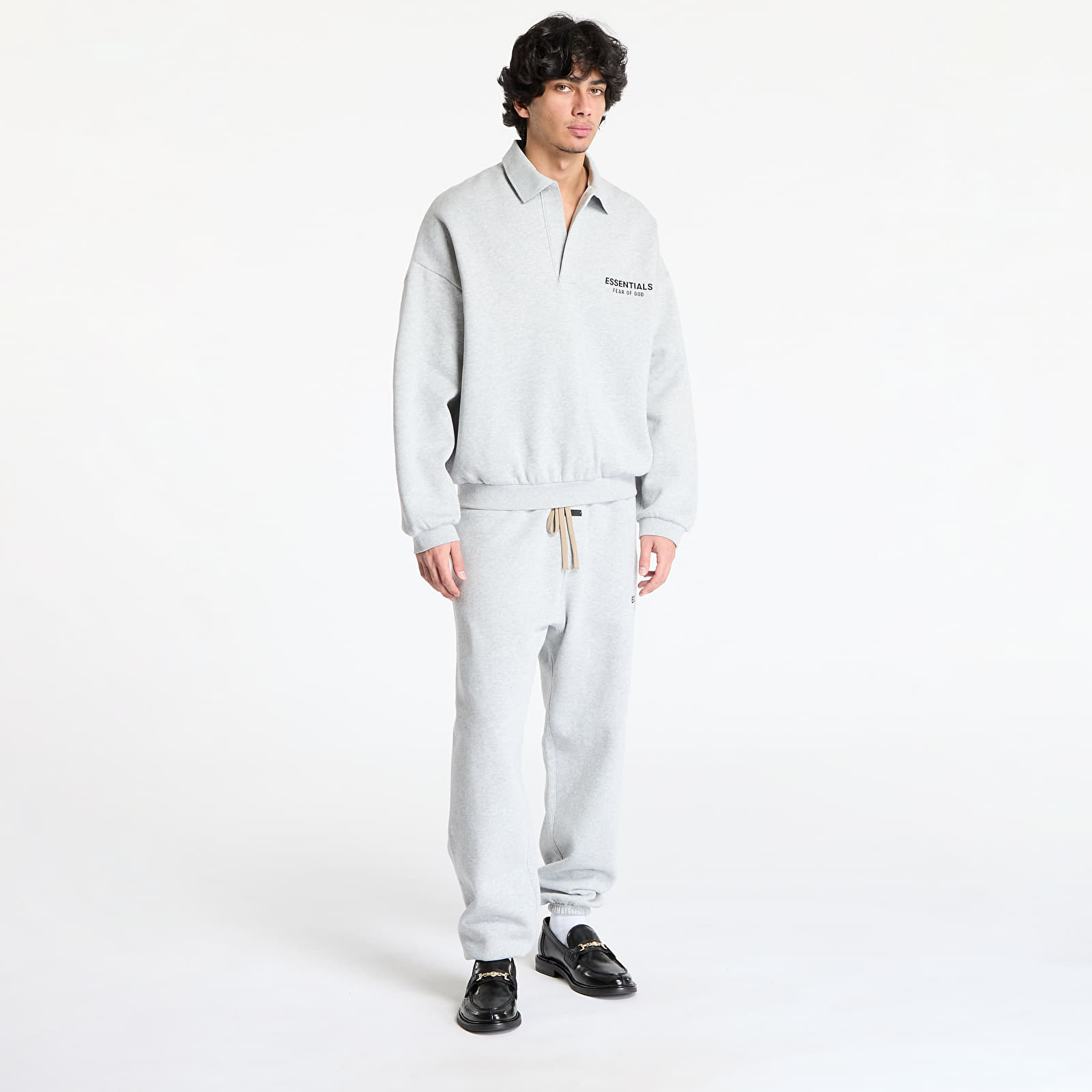 Sweatjacken und Sweatshirts Fear Of God ESSENTIALS Fleece Polo Sweatshirt Light Heather Gray